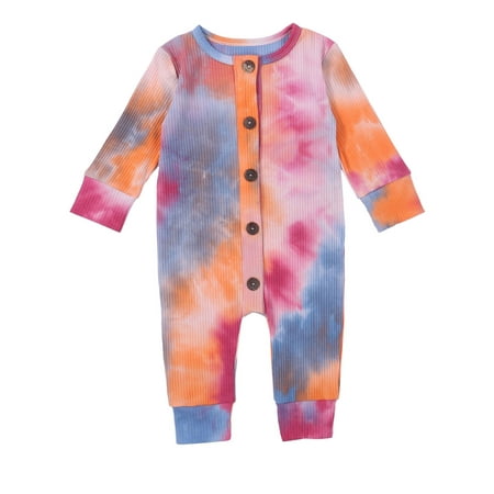 

Xingqing Newborn Unisex Baby Boy Girl Button Romper One Piece Jumpsuit Clothes
