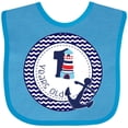 thumbnail image 3 of Inktastic 1 Years Old Nautical Anchor Boy Birthday Boys Baby Bib, 3 of 4