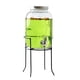 thumbnail image 4 of Dispensador de bebidas individual vintage redondo, soporte de metal de hierro negro, soporte para vasos, frascos y barriles de cerveza (apto para latas redondas de 4 L), 4 of 5