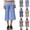 20# Blue, variant on Women Striped Fold Over Waist Culottes Low Rise Wide Leg Flowy Cropped Gaucho Capri Pants Casual Yoga Lounge Summer Bottoms Wine M