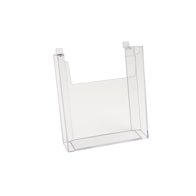 8-1/2"W x 11"H Injection Molded Styrene Literature Holder - Clear Color,Pack Size - 12