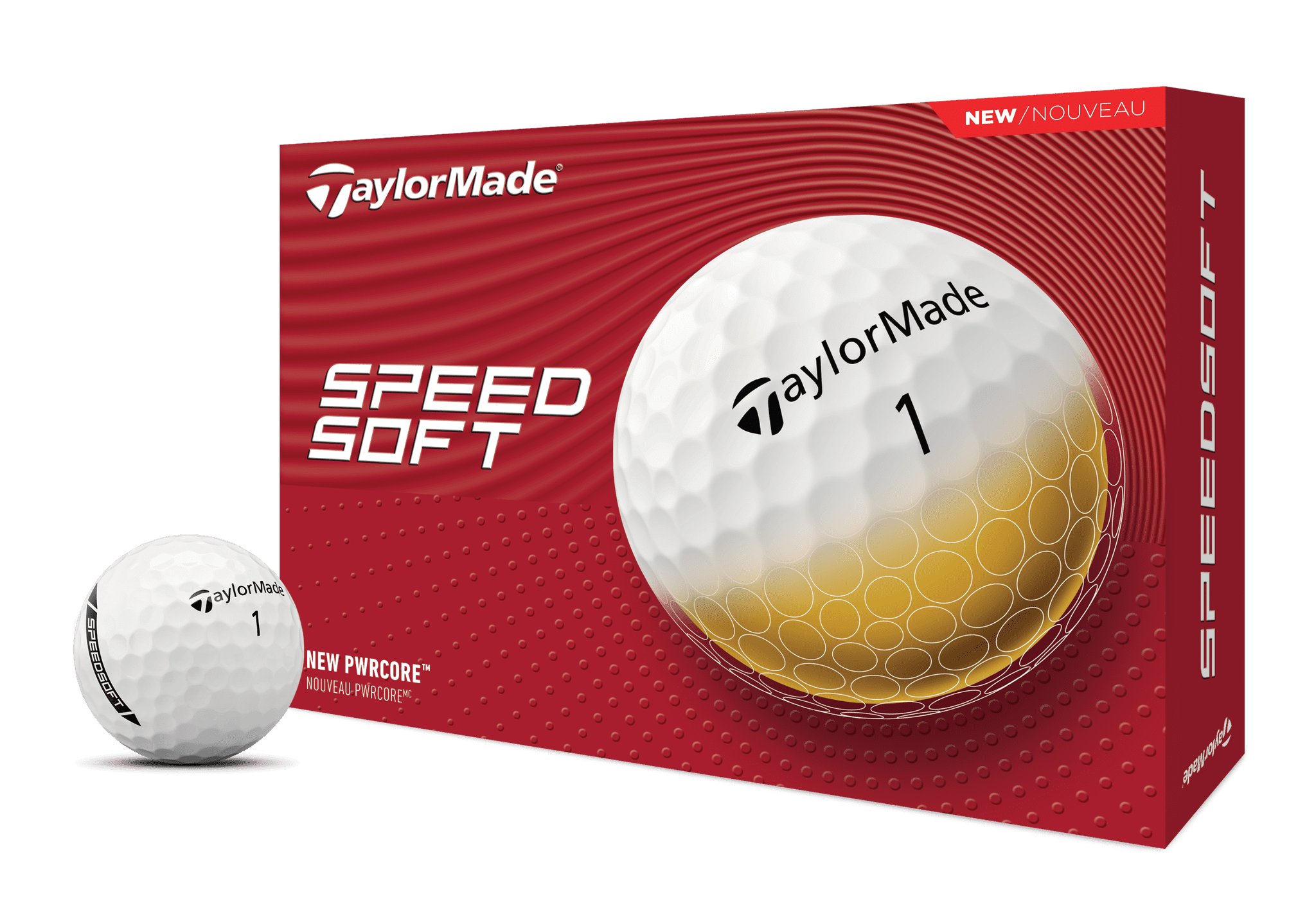 (4 pack) TaylorMade Speed Soft Golf Balls 12pk, White