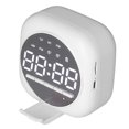 thumbnail image 1 of Digital  Clock Speaker, Portable Low Power Consumption Mini   Speaker Stable  for Tablet for Mobile Phone Black,White,, 1 of 8