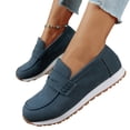 thumbnail image 6 of HTHLVMD Woman's Loafer Casual Sneakers, Woman's Chunky-Soled Low-Top Penny Loafers Slip-On Slip-Resistant Lightweight Wedge Walking Shoes for Casual, Business, and Work, Blue 6.5, 6 of 6