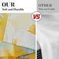 thumbnail image 6 of Floral Kitchen Curtains Watercolor Window Curtains Valance and Tier Set 36 Inch, Abstract Blue Yellow Flower Rod Pocket Short Tier Curtain, Artistic Small Cafe Curtains for Kitchen Decor, 6 of 6