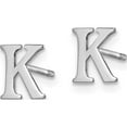 thumbnail image 2 of Sterling Silver Rhodium-Plated Letter K Initial Post Earrings Made In United States xne46ss/k, 2 of 5