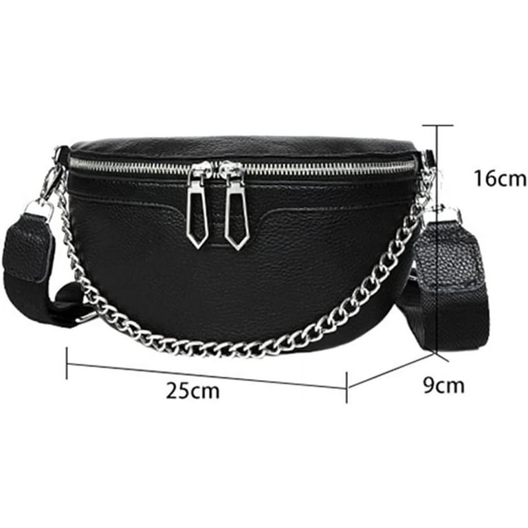 CoCopeaunt Genuine Leather Belt Bag for Women Crossbody Bag Quilted Fanny  Pack Fashion Waist Bag Trendy Bum Bag for Travel, School, Working