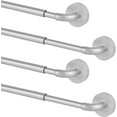 thumbnail image 1 of TRAHOO-TYRON 4 Pack Magnetic Curtain Rod for Door Adjustable 12-18 Inch, 3/8 in. Diameter, Curtain Rods No Drilling, Small Front Door Magnetic Curtain Rods(Nickel), 1 of 4