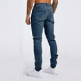 thumbnail image 6 of Jean High Waisted Pants for Men Blue Men's Skinny Stretch Ripped Tapered Leg Jeans Light, 6 of 7