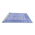 thumbnail image 2 of Ahgly Company Machine Washable Indoor Square Persian Blue Traditional Area Rugs, 6' Square, 2 of 4