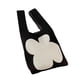 thumbnail image 2 of Bolso de hombro para mujer, bolso de punto con flores, bolso de mano informal de moda para mujer Blanco, 2 of 9