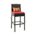 thumbnail image 3 of Prime Garden Outdoor Wicker Bar Stools - Set of 2, Red, 3 of 7