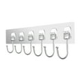 thumbnail image 2 of DPTALR Hooks Behind Door Hanger Clothes Towel Kitchen Transparent Punch-free Hook, 2 of 3