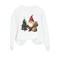 thumbnail image 5 of Makaor Holiday Sweatshirts Womens Christmas Crew Neck Tops Santa Graphic Long Sleeve Pullover Tees Fleece Cute Fall Winter Clothes, 5 of 6