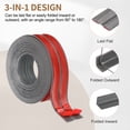 thumbnail image 3 of Uxcell Protector 2.4"x19.7 ft Self Adhesive Guard Dark Gray for Wall Table Floor, 3 of 5