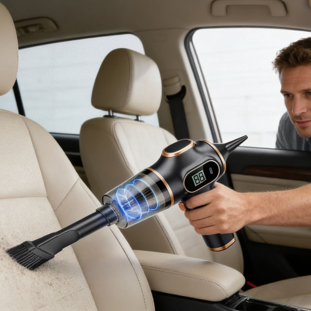 BotaniNest Powerful Cordless Handheld Vacuum High Suction Portable Rechargeable Auto Interior Detailing For Hair Dirt Debris
