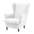 thumbnail image 3 of Bgsha All-season solid color elastic all-inclusive Wingback Chair Cover, 3 of 6