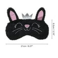 thumbnail image 2 of Unique Bargains 1 Pc Fleece Long Ear Cats Eye Mask for Home Black Fleece, 2 of 4
