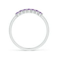 thumbnail image 2 of ANGARA Natural Half Eternity Seven Stone Amethyst Wedding Ring in 14K White Gold for Women (Size-2mm) | February Birthstone, Birthday, Anniversary, Jewelry Gift for Women | Natural Amethyst Ring, 2 of 9