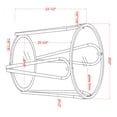 thumbnail image 7 of Furniture of America Ollis 1-Shelf Glass Top and Metal Black Nickel End Table, 7 of 7
