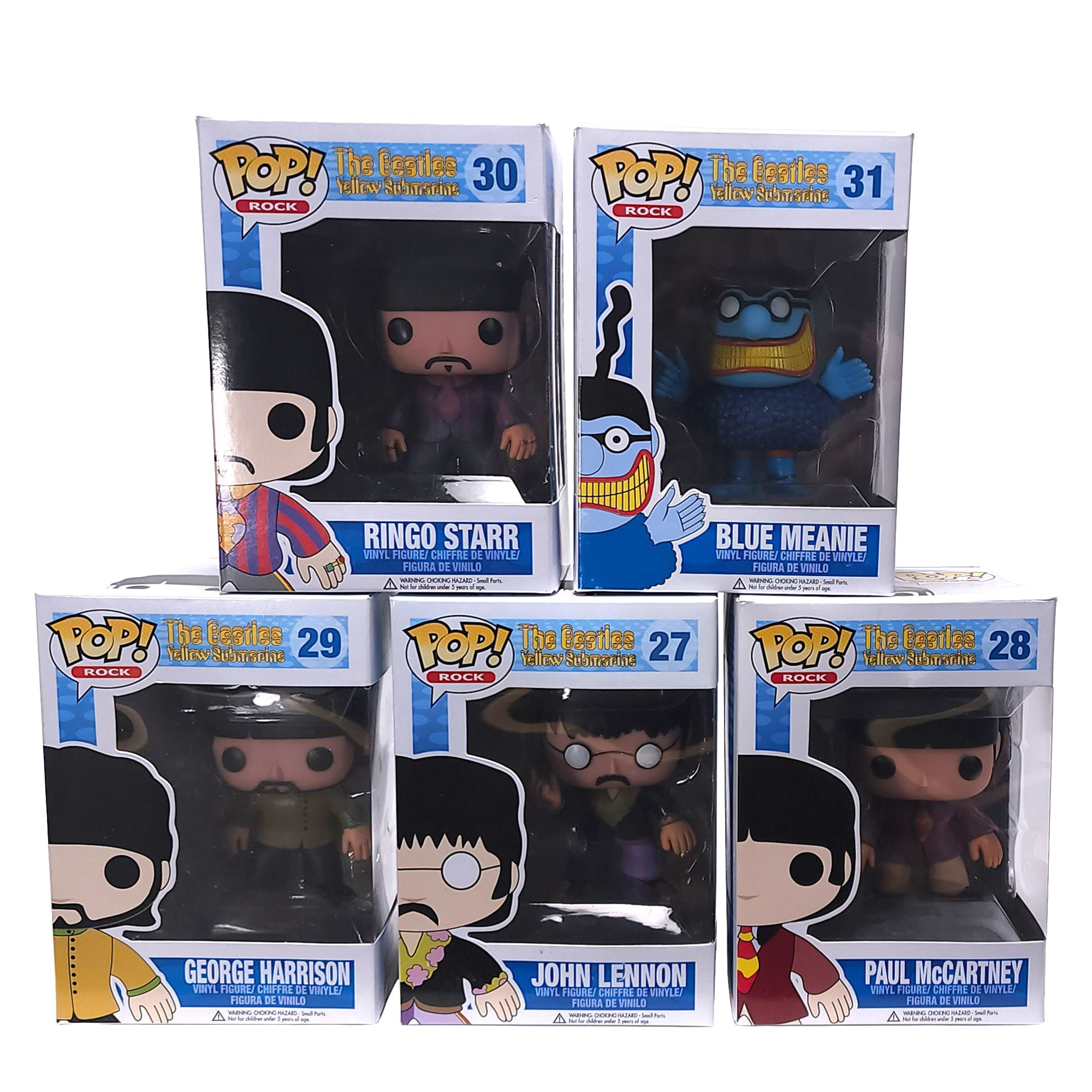 The Beatles Yellow Submarine 4 Pack Funko Pop Collectors Set! - Rocks -  2012 Pop! - Condition 8/10