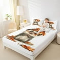 thumbnail image 4 of Castle Fairy Cute Hedgehog Full Size Sheets 4-Piece for Children Teens,Cartoon Woodland Animal Breathable Bed Sheets,Autumn Tree Leaves Lightweight Sheet Sets,Luxury Bedroom Decor, 4 of 7