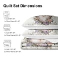 thumbnail image 6 of Flymme Bedspreads for Queen Size Bed,3 Pieces Romantic Floral Heart Wreath Pattern Queen Bed Set,Lightweight Summer Floral Quilt Set for Bedroom Decor, 6 of 9