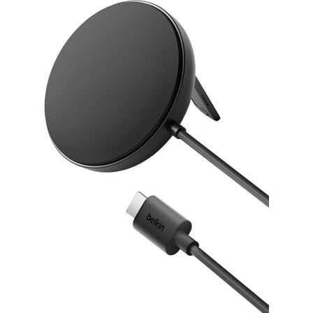 Belkin Magnetic Wireless Charging Pad 15W w/Pop-Up Stand - MagSafe-Compatible Qi2-Wireless Charger, Power Supply Not Included - Black