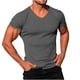 thumbnail image 2 of pstuiky camisetas de hombre, Camiseta deportiva y casual de cuello redondo de color liso para hombre. camisas casuales para hombre xxl, 2 of 6
