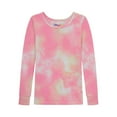 thumbnail image 2 of BTween 4-Piece Girls Pajamas, Long Sleeve Tie Dyed Pink Unicorn Girls' Pajama Sets, Size 5, 2 of 3
