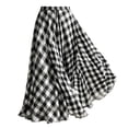 thumbnail image 7 of Maxi Skirts for Women Elastic Waist A Line Plaid Skirts Summer Casual Pleated Gingham Flowy Long Skirts, L, 7 of 7