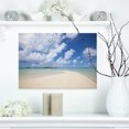 thumbnail image 1 of Serene Maldives Beach under Clouds - Extra Large Seascape Art Canvas, 1 of 3