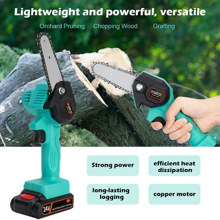 

XWQ Mini Electric Saw Rechargeable Cordless 2000mAh Spare Battery Handheld Electric Chain Saw for Forest Pruning