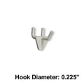 thumbnail image 1 of Azar 800071-WHT 1-Inch Plastic Hook, 50-Pack, 1 of 1