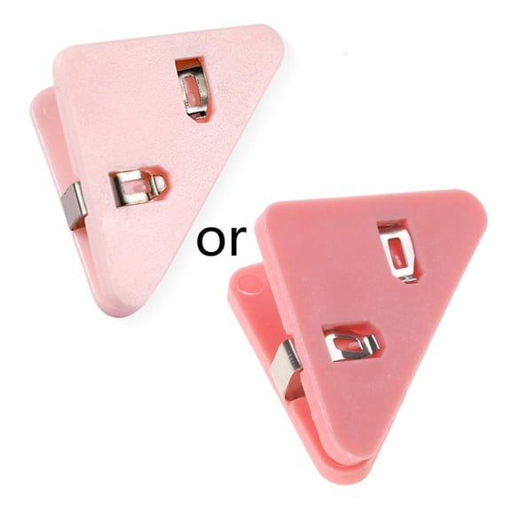 Ywmsfl Durable Corner Paper Clamp Small File Clips Note Holder Clip Triangular Bookmark