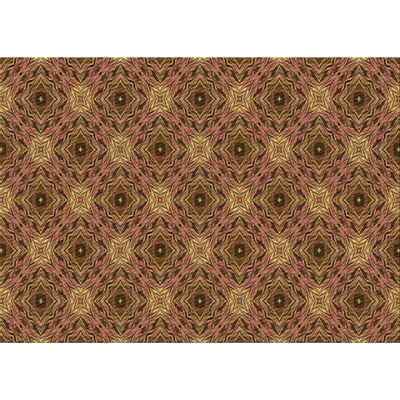 Ahgly Company Machine Washable Indoor Rectangle Transitional Orange Area Rugs, 5' x 7'