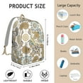 thumbnail image 5 of Vintage Ink Style Tribal Backpack – Floral Sketch Inspired Canvas School Daypack with Artistic Bohemian Design, 5 of 5