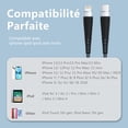 thumbnail image 3 of Aione USB C Nylon Braided Cable 2Pack 3ft, 3A Fast Charging Cord Compatible with iPhone 14/13/12/11/iPad, 3 of 9