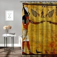 thumbnail image 2 of Orinice Egyptian Men Bathroom Decor Set Colorful Luxurious Graphic Print Polyester Fabric Fashion Shower Curtain with Hooks 60x72, 2 of 7