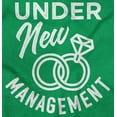 thumbnail image 2 of Under New Management Newlywed Bride Unisex Plus Fleece Graphic Hoodie Brisco Brands 4X, 2 of 5