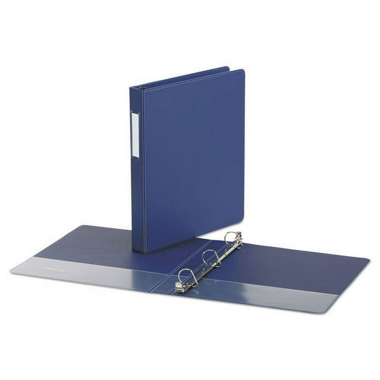 Deluxe Non-View D-Ring Binder with Label Holder, 3 Rings, 1.5 Deluxe Non-View D-Ring Binder with Label Holder, 3 Rings, 1.5