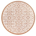 thumbnail image 2 of JONATHAN Y SANTA MONICA 5' Round Area Rug, Madrid Vintage Filigree Textured Weave - Cream/Orange, SMB107L-5R, 2 of 4