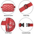 thumbnail image 5 of Red Christmas Reindeer Pattern Cute Fanny Packs for Women,Travel Waterproof Crossbody Fanny Bags Waist Purse for Women Anti Theft Adjustable Strap for Running Travel Cycling, 5 of 6