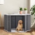 thumbnail image 2 of MCombo Wooden Dog Crate Furniture, Cloud Shape End Table Pet Crate, Solid Rubber Wood Indoor Cage for Dogs/Pets, SW84, 2 of 7