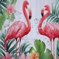 thumbnail image 5 of Orinice Fabric Shower Curtain for BathroomSummer Tropical Plants with Pink Flamingos Waterproof Bathroom Shower Curtain Sets with Hooks Farmhouse Bath Home Decor 60x72, 5 of 7