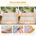thumbnail image 6 of Moynesa Outdoor Rug Waterproof, 4'x6' Lightweight Plastic Straw Rug for Camping RV, Reversible Outside Carpet for Patio Deck Porch Balcony Picnic Tent, Pink/Orange, 6 of 11
