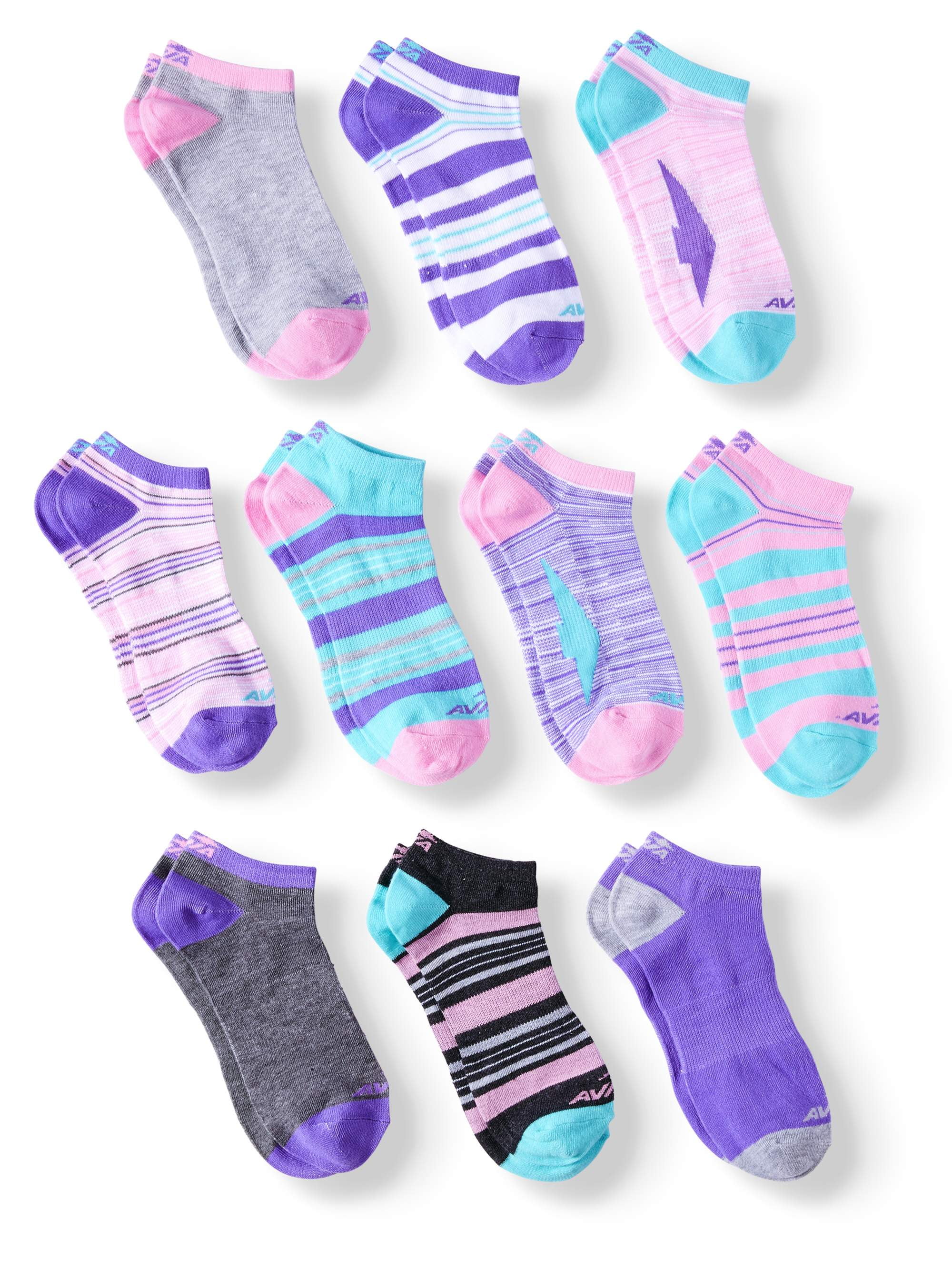 Ladies Color Pulse Socks, 10 Pack