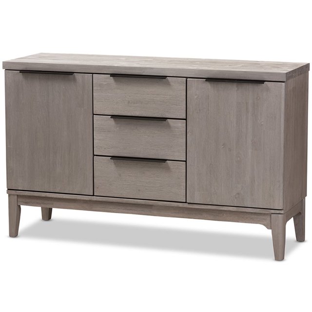 Baxton Studio Nash Buffet en Platinum Gris