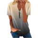 thumbnail image 1 of Blusa informal con cuello en V y manga corta con estampado de verano para mujer con estilo OAVQHLG3B Store  lin121212, 1 of 5
