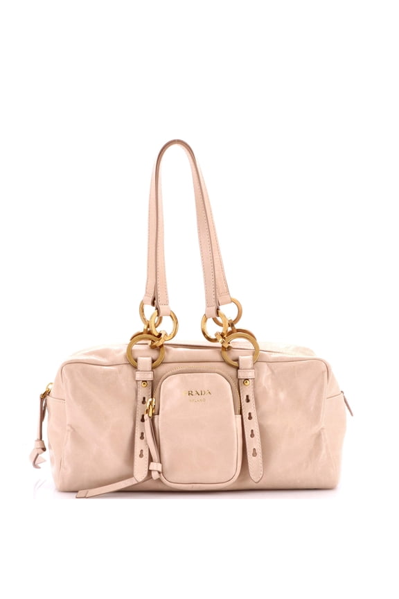 Pre-Owned Dangle Top Handle Bag Leather Medium By Rebag